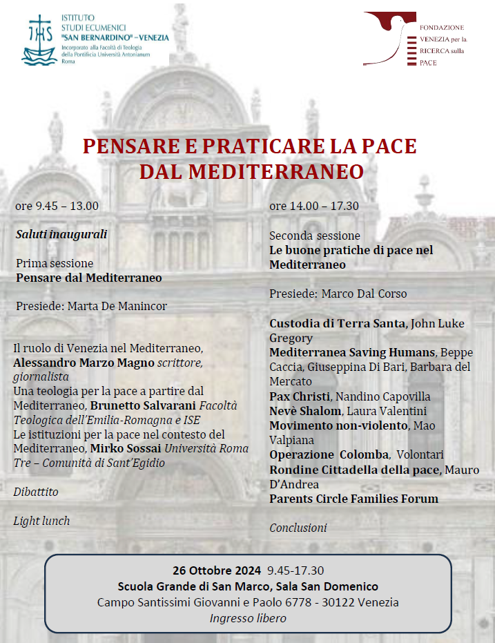 Pensare e Praticare la Pace dal Mediterraneo